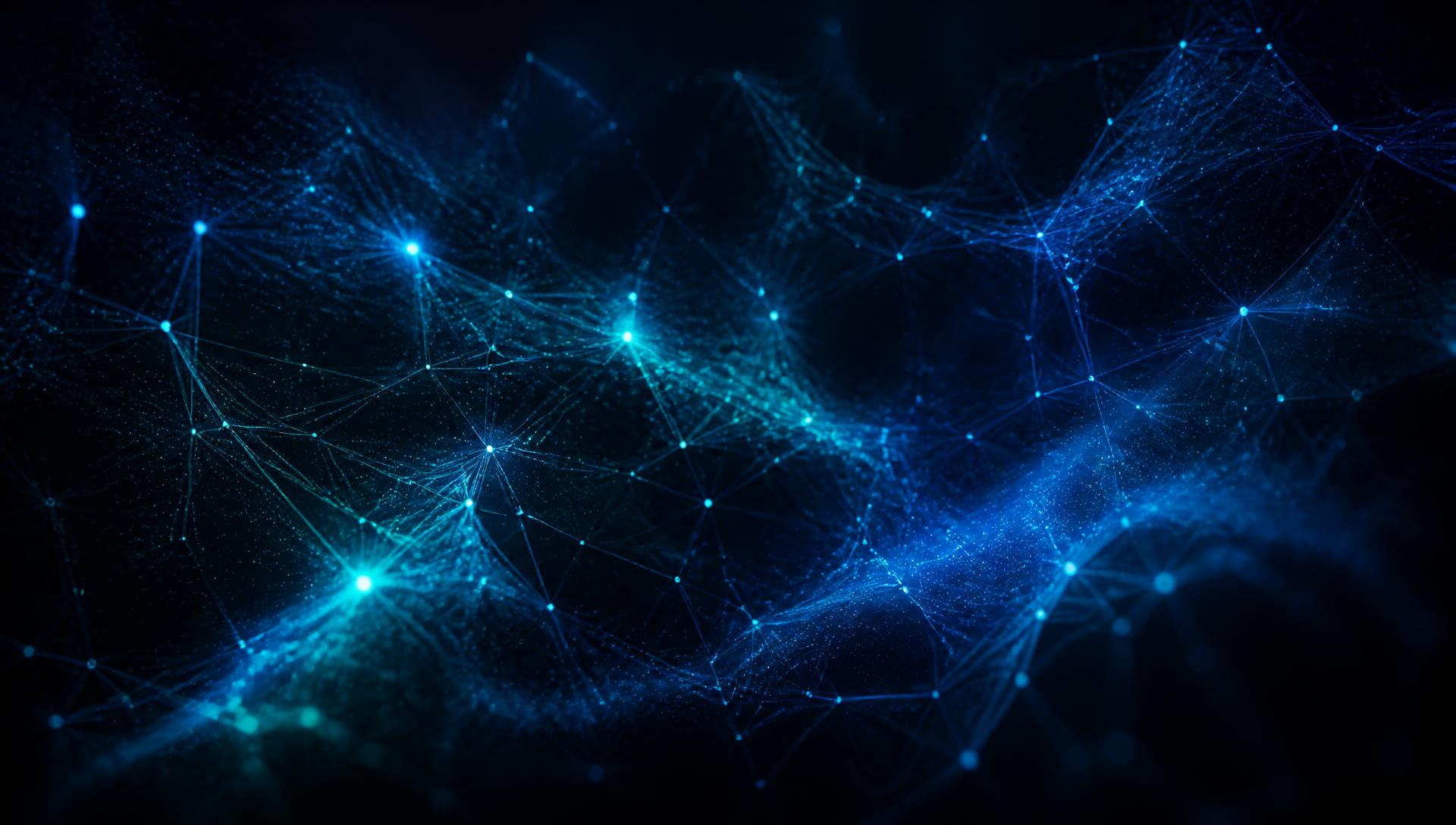 Abstract neural network visualisation representing artificial intelligence